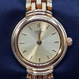 Citizen Classic 20mm Gold Tone Case Ladies Stainless Steel Bracelet Quartz Watch