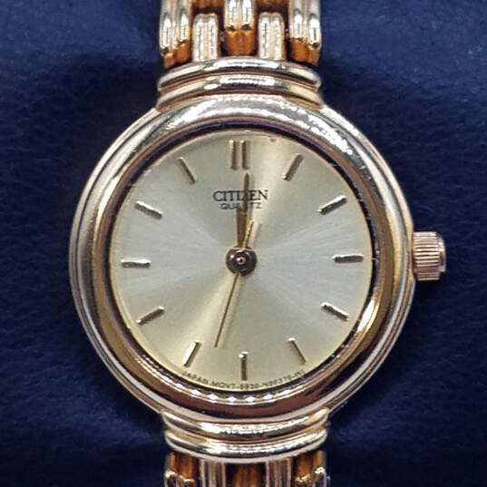 Citizen Classic 20mm Gold Tone Case Ladies Stainless Steel Bracelet Quartz Watch image number 1