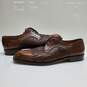 MENS SALVATORRE FERRAGAMO BROWN LEATHER CAPPED LOAFERS image number 1