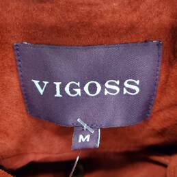 Vigoss Women Red Suede Leather Jacket M
