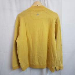 Tommy Bahama men's yellow half zip sweater alternative image