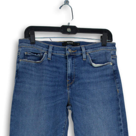 Womens Blue Denim 5-Pocket Design Medium Wash Straight Leg Jeans Size 29 image number 3