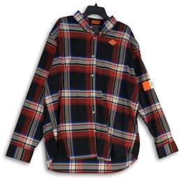 NWT St. John's Bay Mens Multicolor Plaid Long Sleeve Button-Up Shirt Size XXL