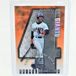1998 Barry Bonds Donruss Elite Prime Numbers Sample Card SF Giants