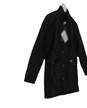 NWT Mens Black Collared Long Sleeve Pockets Trench Coat Size Small image number 2