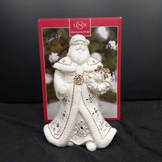 Lenox Florentine & Pearl Light Up Santa w/Box - FOR PARTS or REPAIR image number 1