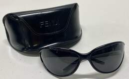 Fendi Model SL7732 Wrap Shield Sunglasses Black One Size