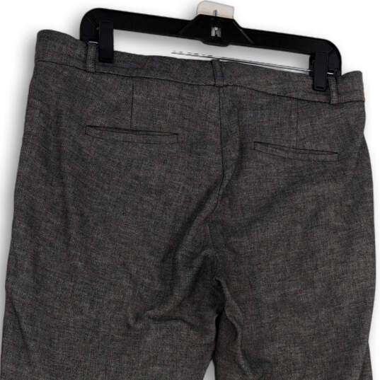 Womens Gray Flat Front Straight Leg Slash Pockets Dress Pants Size 10 image number 4