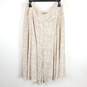Ann Taylor Women Beige Printed Flared Skirt Sz 14 NWT image number 2