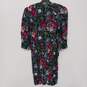 Womens Multicolor Floral Long Sleeve Button Front Shirt Dress Size 14P image number 2
