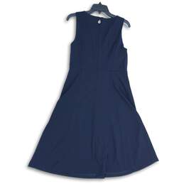 Tommy Hilfiger Womens Navy Blue V-Neck Sleeveless Midi A-Line Dress Size 8 alternative image