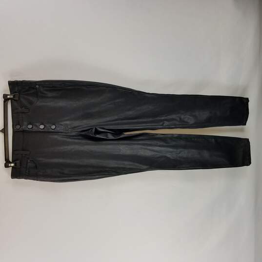 Blank NYC Women Black Pleather High Rise Skinny Pants 31 image number 1