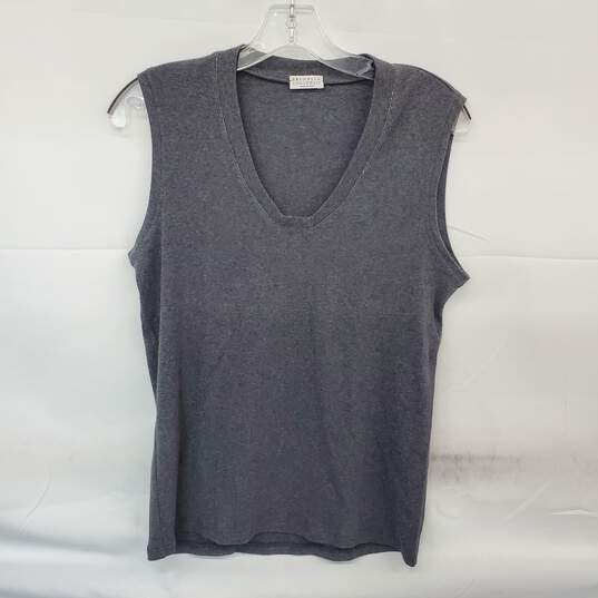 Brunello Cucinelli Cotton Blend Sleeveless Top Size 3XL image number 1