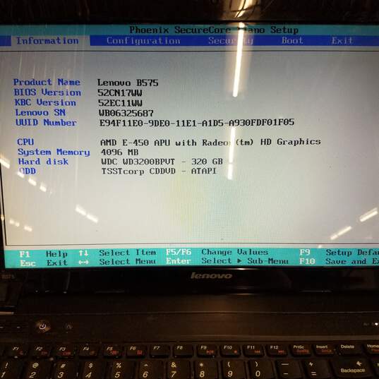Lenovo B575 15in Laptop AMD E-450 CPU 4GB RAM 320GB HDD image number 9