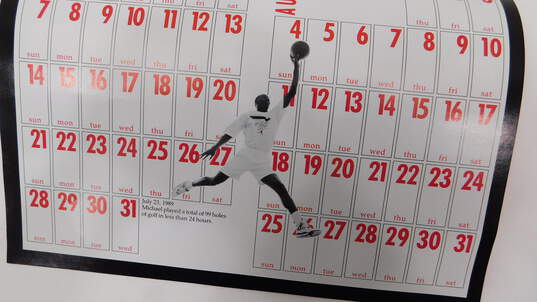 (4) 1991 Wheaties Air Jordan Flight Club Calendars image number 6