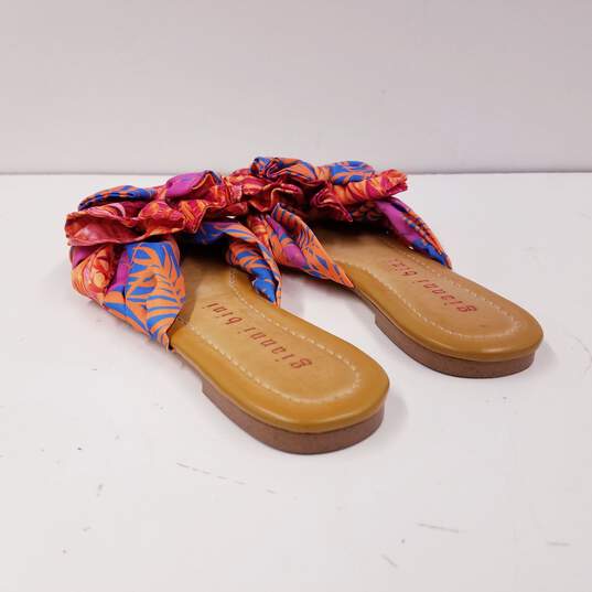 Gianni Bini Zereena Palm Printed Layered Bow Slide Sandals Size 8.5 M image number 4