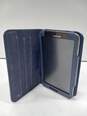 Rose Gold Tone Samsung Galaxy Tab 3 w/ Navy Blue Leather Case image number 2