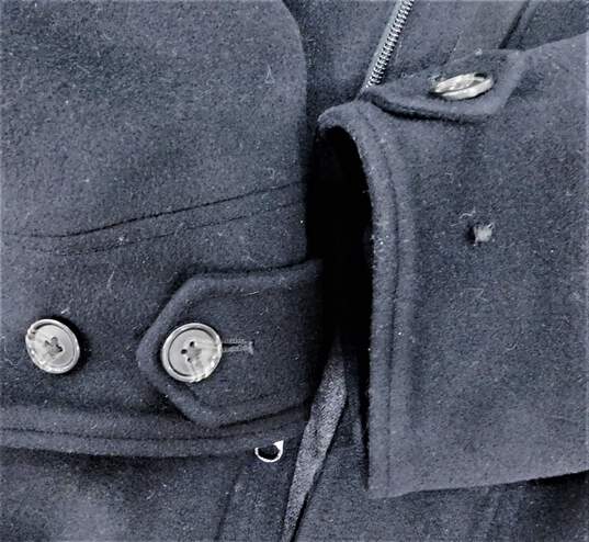 Mens Black Wool Lined Jacket Mens SZ 44R image number 10