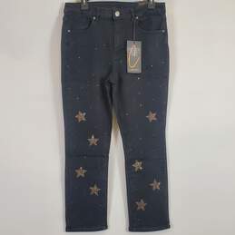 Copper Flash Women Black Star Jeans Sz 12 NWT