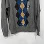 Geoffrey Beene Men's Gray Argyle V-Neck Sweater Size XXL NWT image number 4