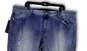 NWT Womens Blue Distressed Relaxed Fit Slim Leg Boyfriend Jeans Size 22W image number 3