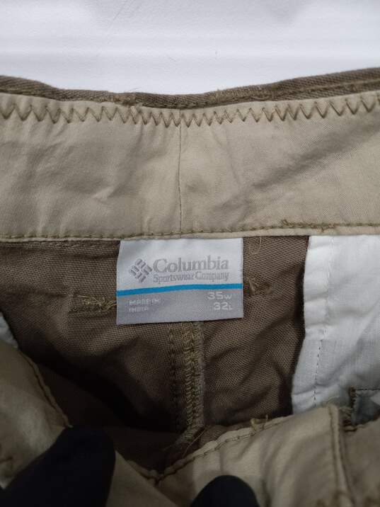 Columbia Omni- Shade Tan Pants Men's Size 35x32 image number 4