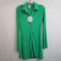 Princess Polly green long sleeve button up stretch jersey mini dress 2 image number 1
