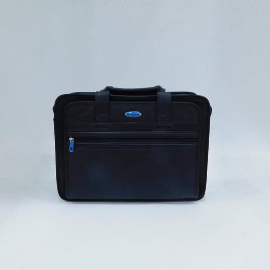 Samsonite Leather Expandable 17in Business Briefcase - Black image number 1