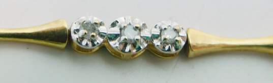 10K Yellow Gold 0.50 CTTW Diamond Tennis Bracelet 5.1g image number 4