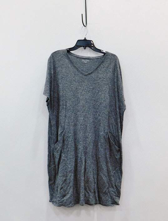 Eileen Fisher Gray Short Sleeve Midi Dress Size S/P image number 1