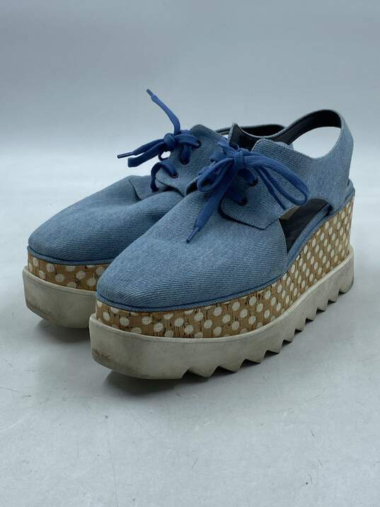Authentic Stella McCartney Blue Platform Shoe W 6.5 image number 3