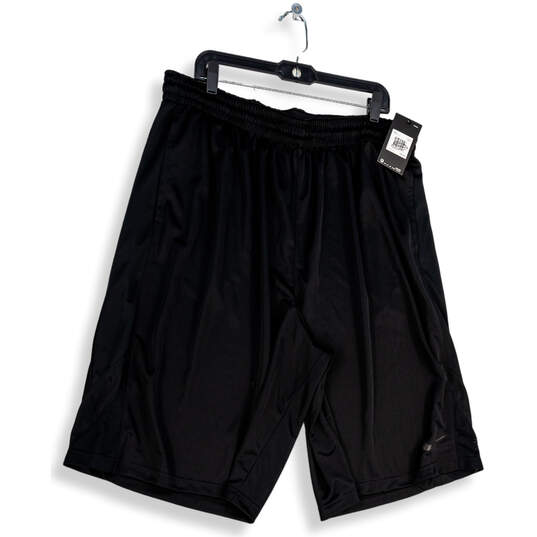 NWT Mens Black Pleated Elastic Waist Pull-On Basketball Shorts Size 4XLT image number 1