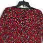 Womens Red Pink Floral Bell Sleeve Woodland Flounce A-Line Dress Size M image number 3