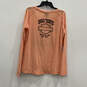 NWT Womens Orange Long Sleeve Round Neck Graphic Pullover T-Shirt Size XL image number 2