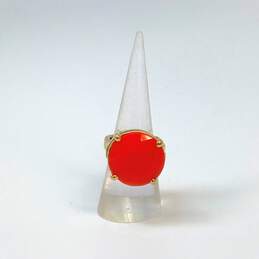 Designer Kate Spade New York Gold-Tone Red Stone Fashionable Band Ring