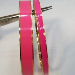 Kate Spade Gold Tone Hot Pink 2 3/4inch Bangle Bracelet Bundle 2pcs 40.7g alternative image
