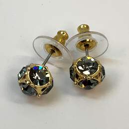 Designer Kate Spade Gold-Tone Crystal Pave Stone Ball Stud Earrings alternative image
