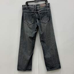 Mens Gray 5-Pocket Design Relaxed Fit Denim Straight Jeans Size 34/32 alternative image