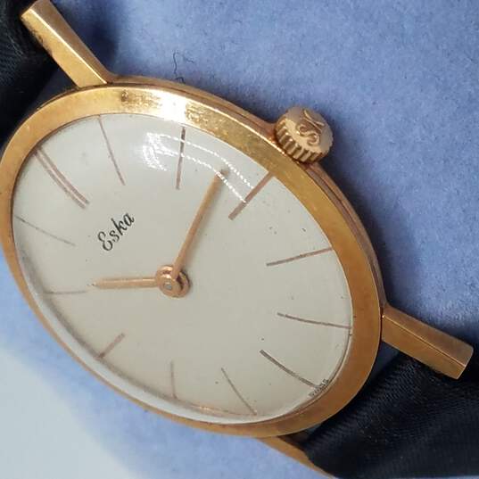 Eska 6 20 Micron Gold Plated 25mm Vintage Watch image number 3