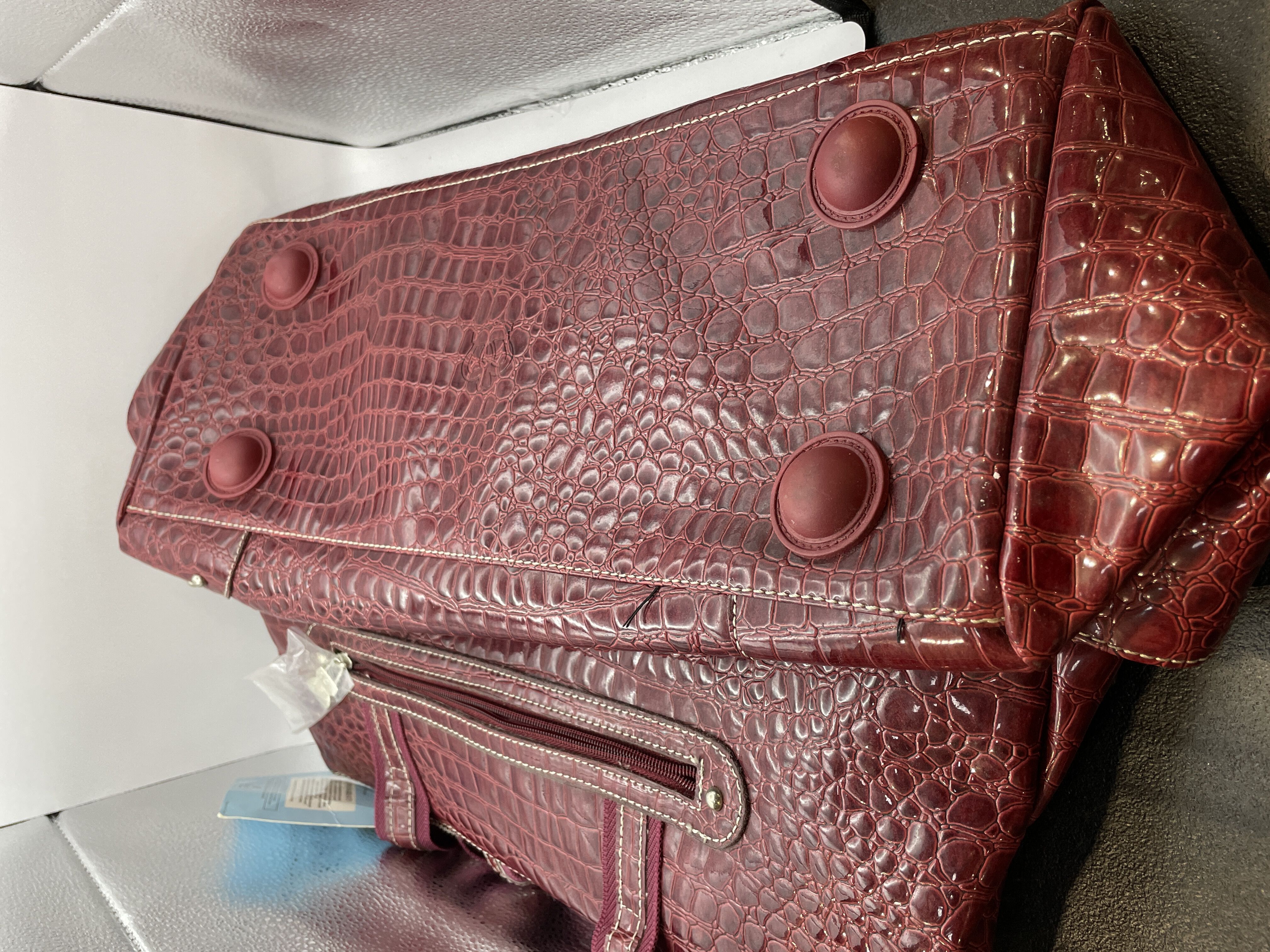 Cute LEATHER Side Bag Black WOMEN SHOULDER BAG Crocodile Handbag Purse –  Feltify