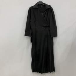 NWT Koandaily Womens Black Collared Long Sleeve A-Line Dress Size XXL