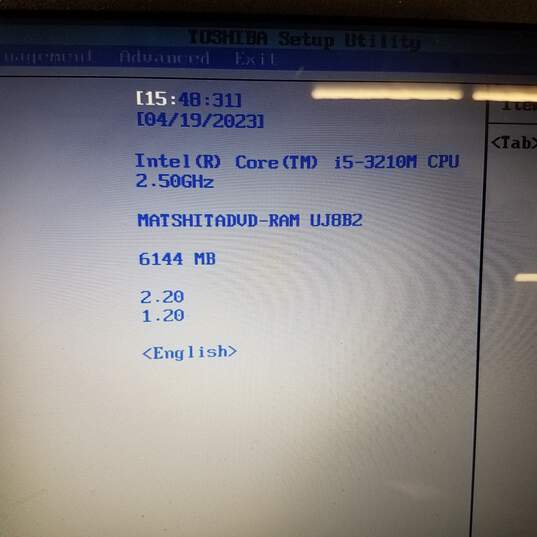 Toshiba Satellite R945-P440 14in Laptop Intel i5-3210M CPU 6GB RAM NO HDD image number 5