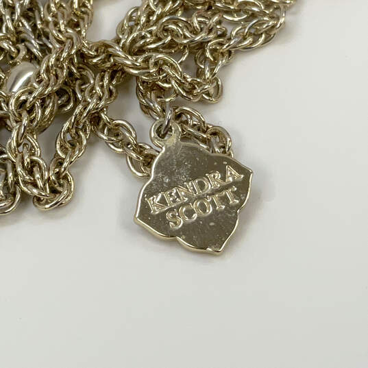 Designer Kendra Scott Gold-Tone Rayne Tassel Pendant Necklace W/ Dust Bag image number 2