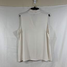 Women's White Anne Klein Sleeveless Top, Sz. XL alternative image