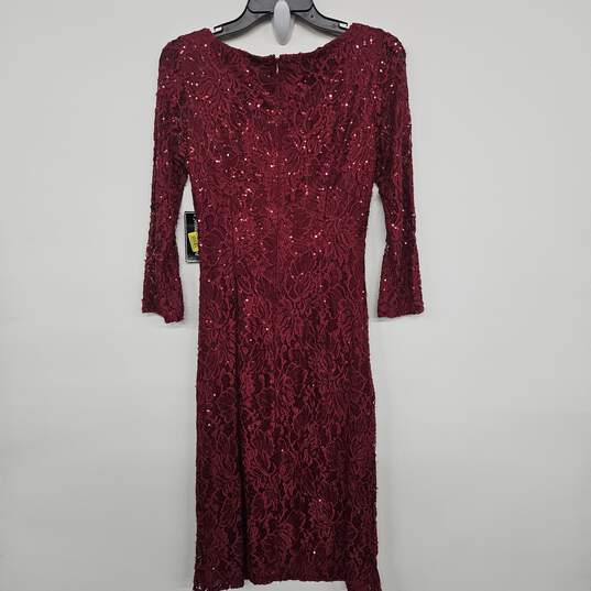 Red Lace Sequin Dress image number 2