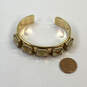 Designer J. Crew Gold-Tone Costume Jewelry Adjustable Cuff Bracelet image number 3
