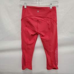 Lululemon Athletic WM's Hot Pink Sun Runner Crop Leggings Size 2 alternative image