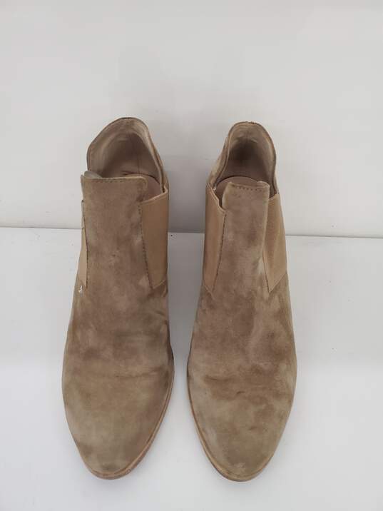 Women Eileen Fisher Tan Suede Wedge Ankle boot Size-5.5 image number 1