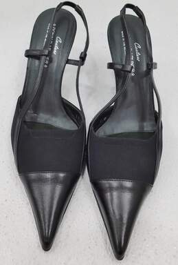 Women's Donald J Pliner Black Leather Dress Heels