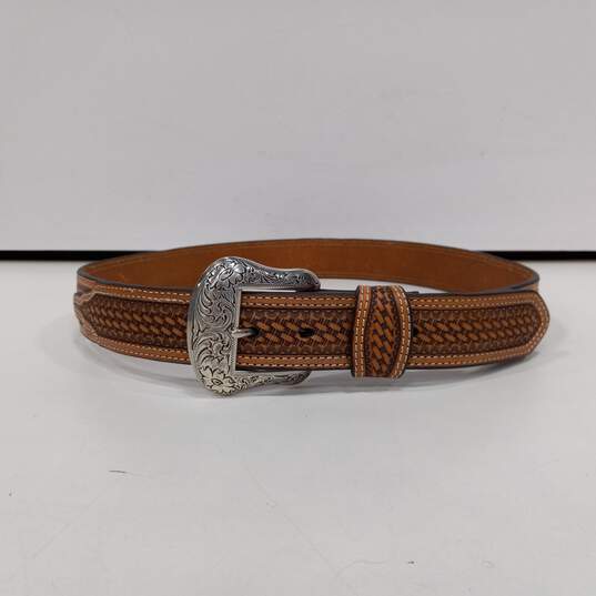 Nocona Brown Leather Belt Size 36 image number 1